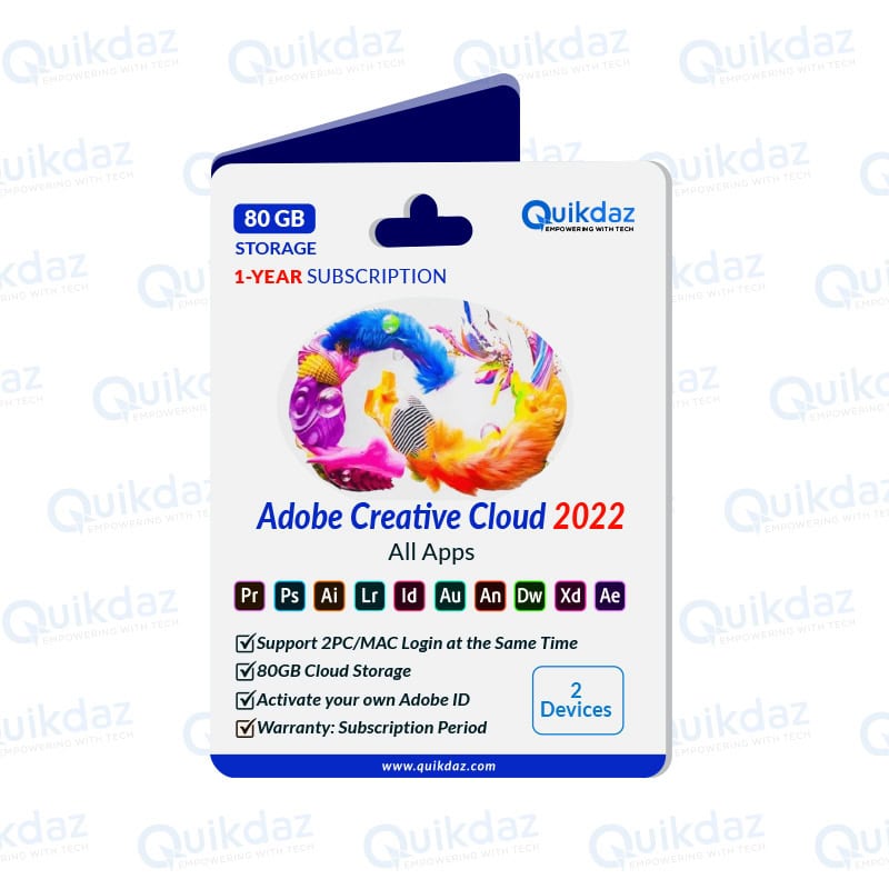 Adobe Creative Cloud 2022 Subscription 1 Year | All Apps (Your Adobe ID)