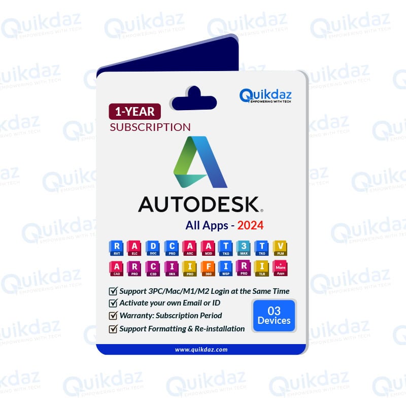 Autodesk 2024 Subscription For 1 Year | All Apps (Your Own Email Activation)