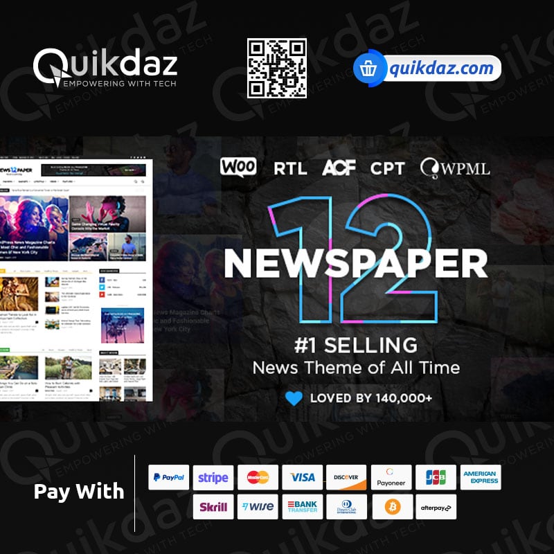 Newspaper - News & WooCommerce WordPress Theme Quikdaz